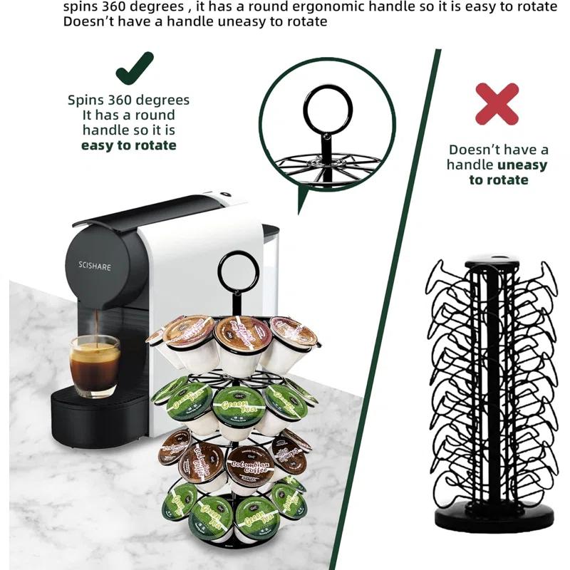 Anadea Carousel Holder and Organizer for 36 Pods - Spins 360 Degrees, Detachable