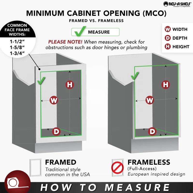 Rev-A-Shelf Door/ Drawer Base Cabinet Organizer Soft-Close