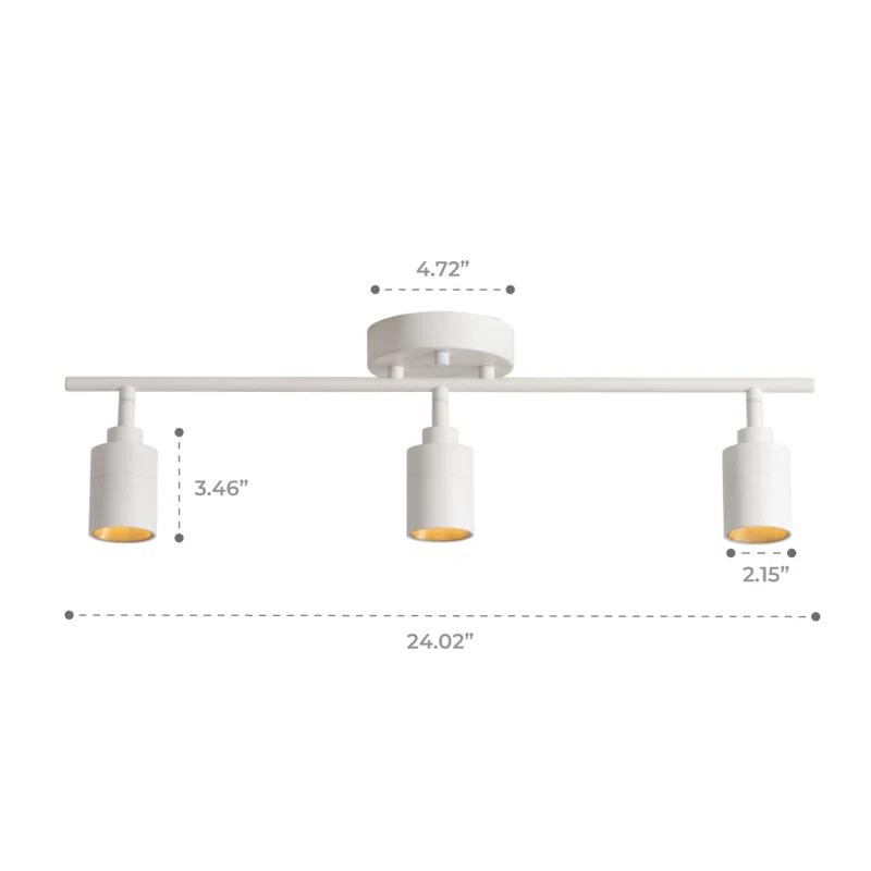 Shura 3-Light Integrated LED Track Light with Rotatable Heads, 2 ft. Fixed Track Lighting Kit, 3000k, 1470 Lumens