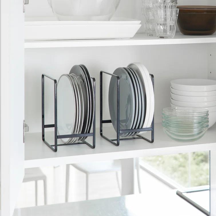 Yamazaki Home Plate Rack/Dish Stand/Dish Storage/Plate Holder, Large, Steel, Large