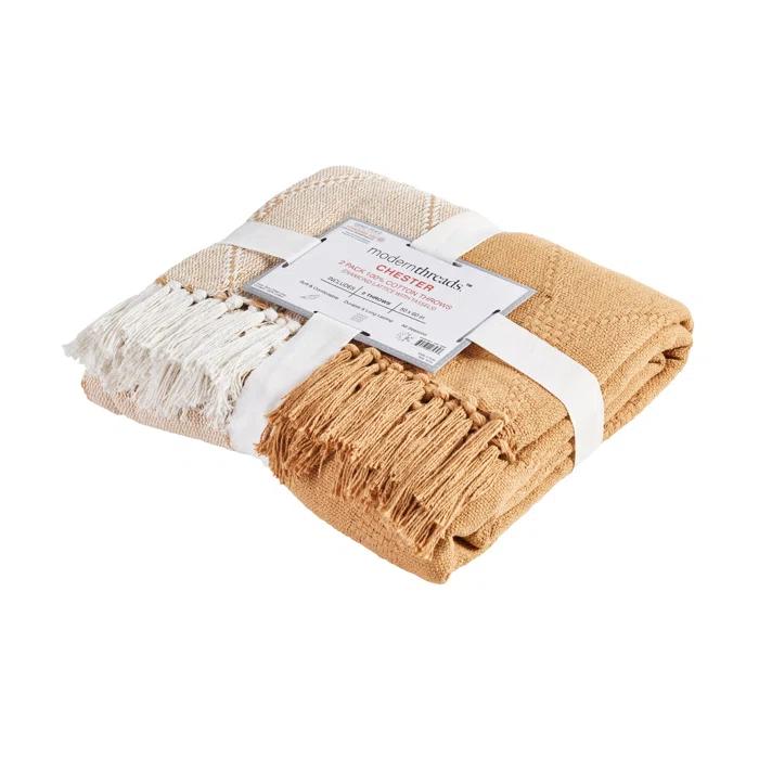 Amrapur Overseas Inc. Plain Weave / Muslin Throw Blanket