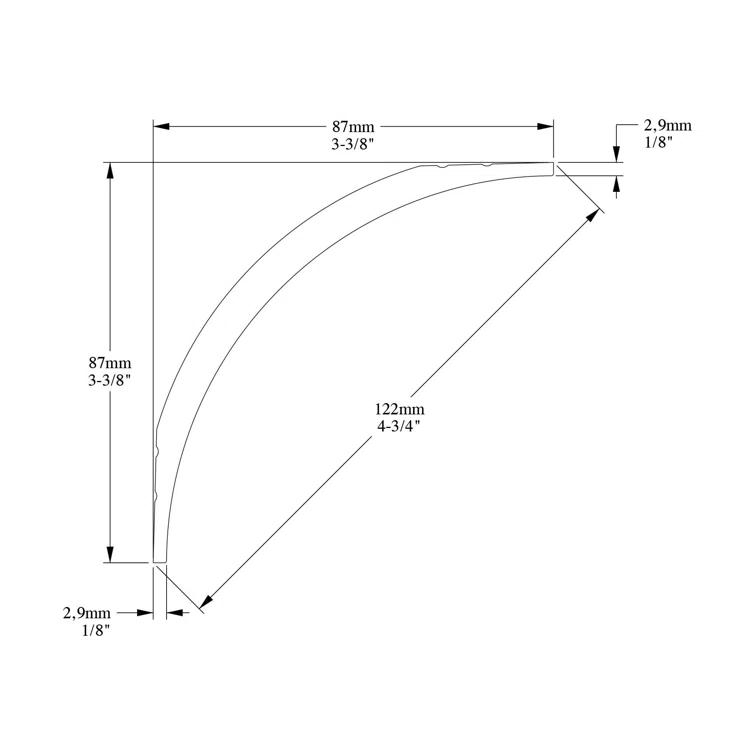 Orac Decor High Impact 3-1/2 in x 3-1/2 in x 78-3/4 in Crown (Set of 8)