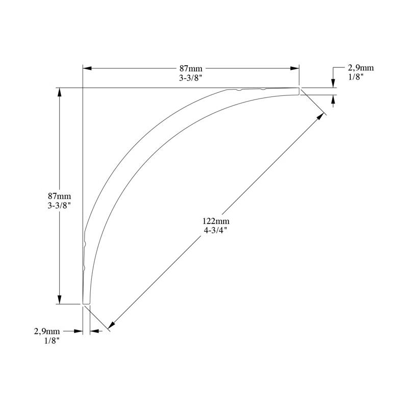 Orac Decor High Impact 3-1/2 in x 3-1/2 in x 78-3/4 in Crown (Set of 8)