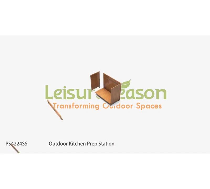 Leisure Season Outdoor Entertainment 42'' Stainless Steel Freestanding Drawers