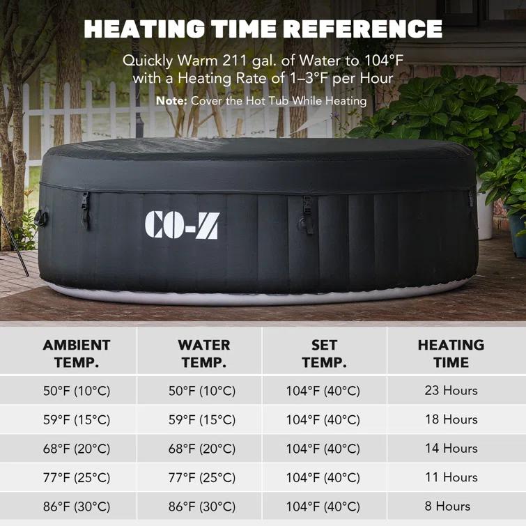 CO-Z 2-4 - Person 120 - Jet Vinyl Inflatable Hot Tub