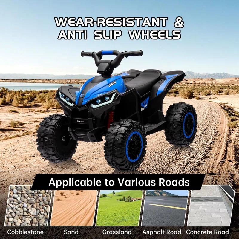 Hetoy 12V Battery Powered Electric Four-Wheeler With Music