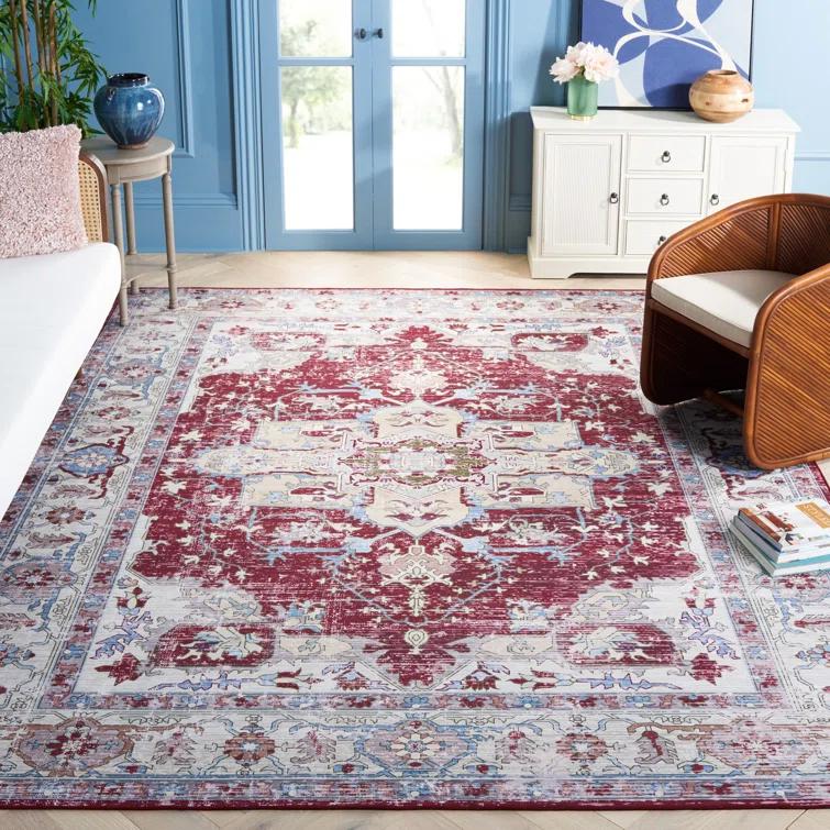 Bungalow Rose Tucson Performance Machine Washable Oriental Rug