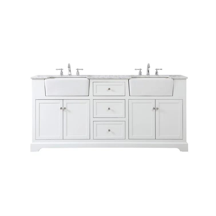 Emiliano 72'' Double Bathroom Vanity with Top
