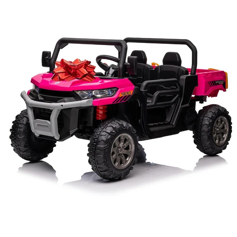 Himimi Delia Himimi 24 Voltage  Ride On Dump Truck, 2 Seater Kids UTV with Electric Dump Bed, Remote Control