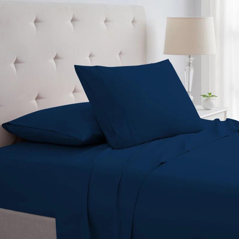 Bamboo Comfort Bamboo 1800 Thread Count 3 Line Embroidered Deep Pocket Sheet Set (4pc)