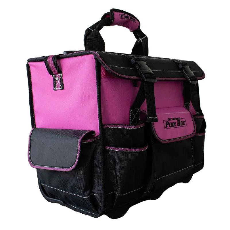The Original Pink Box 18.25" Heavy-Duty Rolling Tool Bag