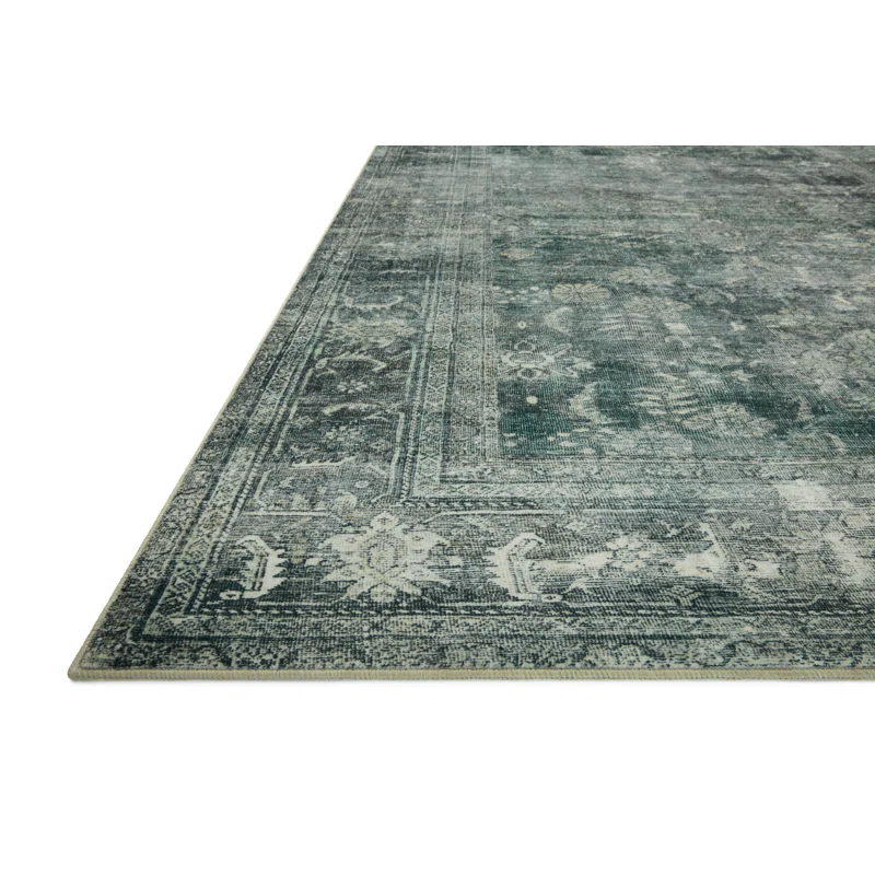 Magnolia Home By Joanna Gaines X Loloi Banks Machine Washable Blue / Lagoon Area Rug