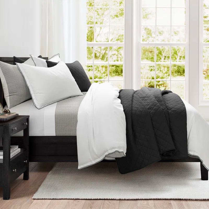 Lush Decor Ava Diamond Standard Cotton Modern & Contemporary Quilt Set