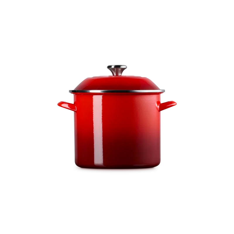 Le Creuset ® 16-Qt. Cerise Enameled Stockpot with Stainless Steel Knob