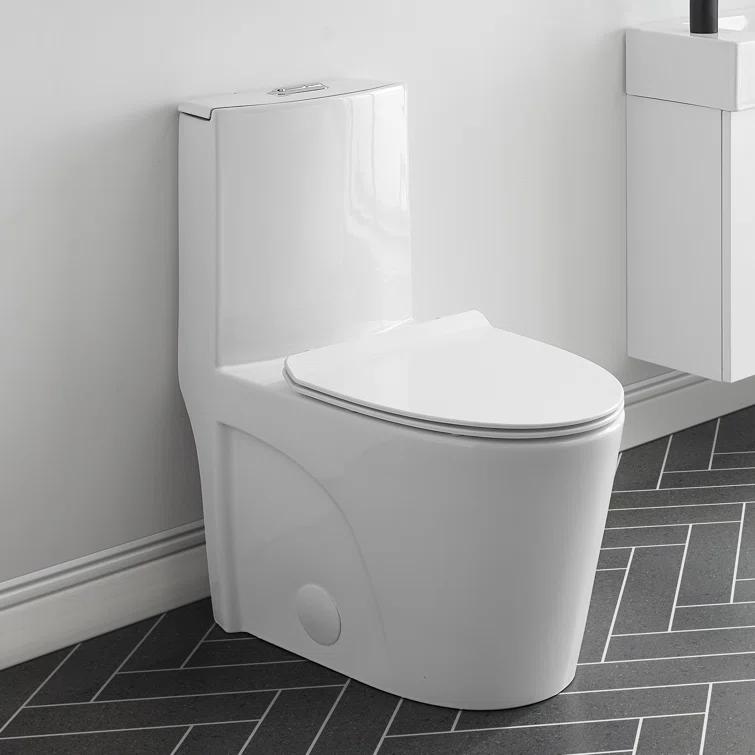 St. Tropez One Piece Elongated Toilet Dual Vortex Flush 1.6 GPF