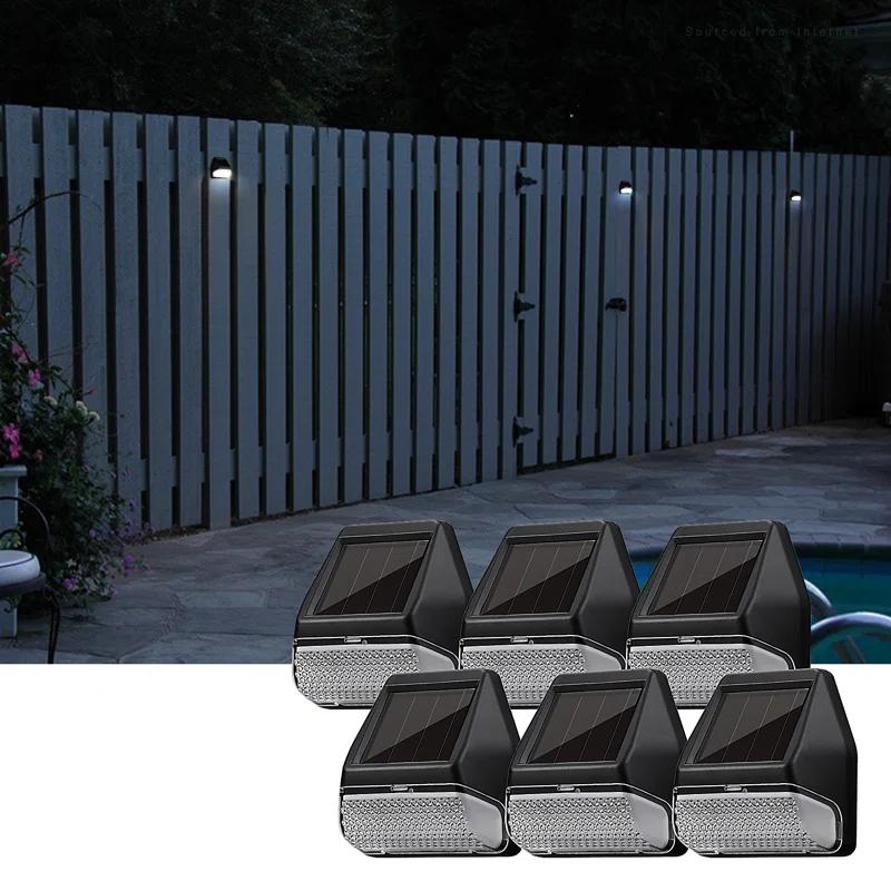 Low Voltage Integrated LED Solar Deck Lights Dusk to Dawn for Fence Stairs Waterproof (Set of 6)
