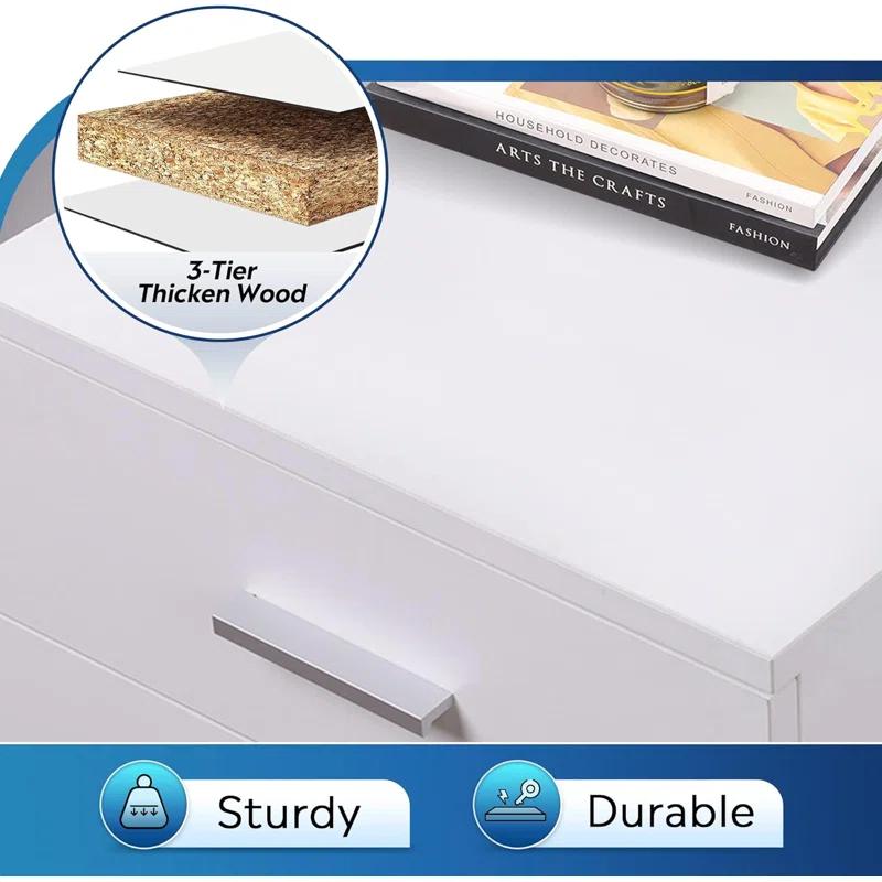 Kopelan 3-Drawer Mobile Vertical Filing Cabinet