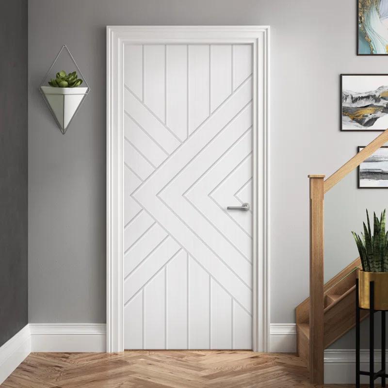 Calhome Hollow Paneled Painted Slab Door