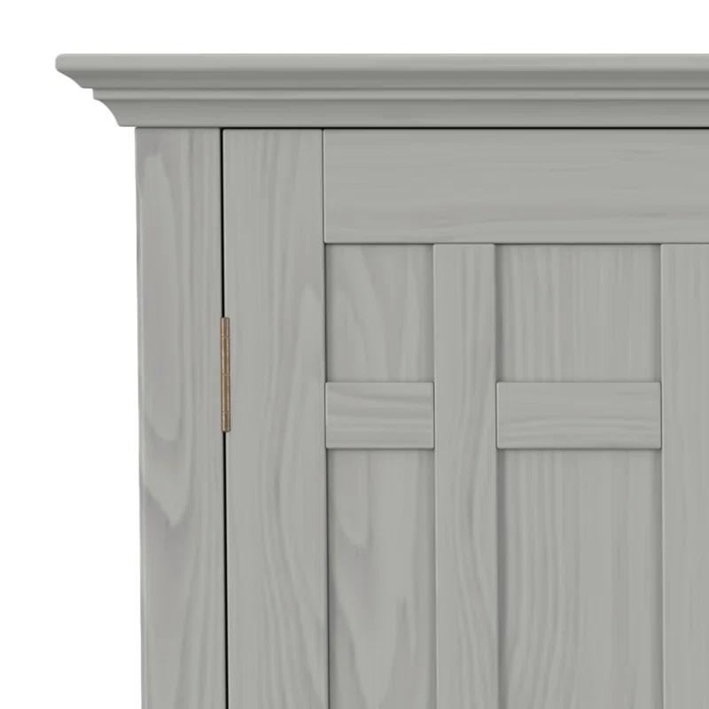 Simpli Home Bedford 54"W Solid Wood Sideboard Buffet and Wine Rack, 2 Drawers, and 2 Cabinets