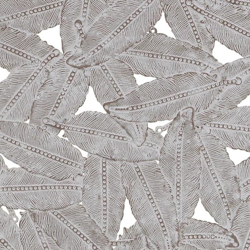 Dakota Fields Textured Feather 3-Piece Metal Disc Wall Decor Set