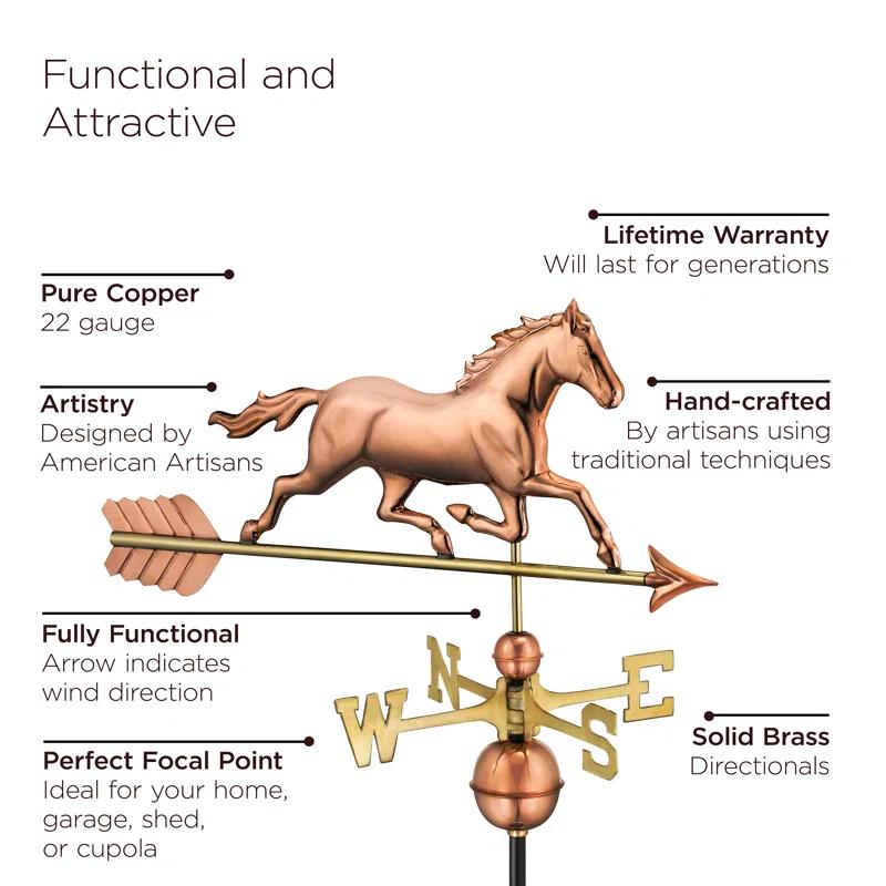Good Directions 27'' H Metal Animals Weathervane