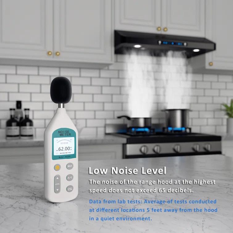 IKITCHEN VIKIO 30" 900 CFM Ducted Under Cabinet Range Hood With Intelligent Control C01-30-BSS