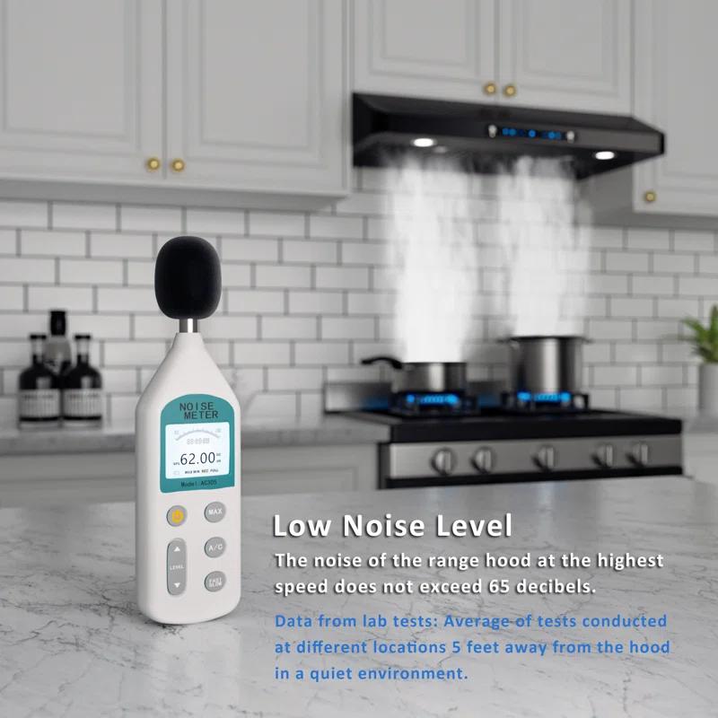 IKITCHEN VIKIO 30" 900 CFM Ducted Under Cabinet Range Hood With Intelligent Control C01-30-BSS