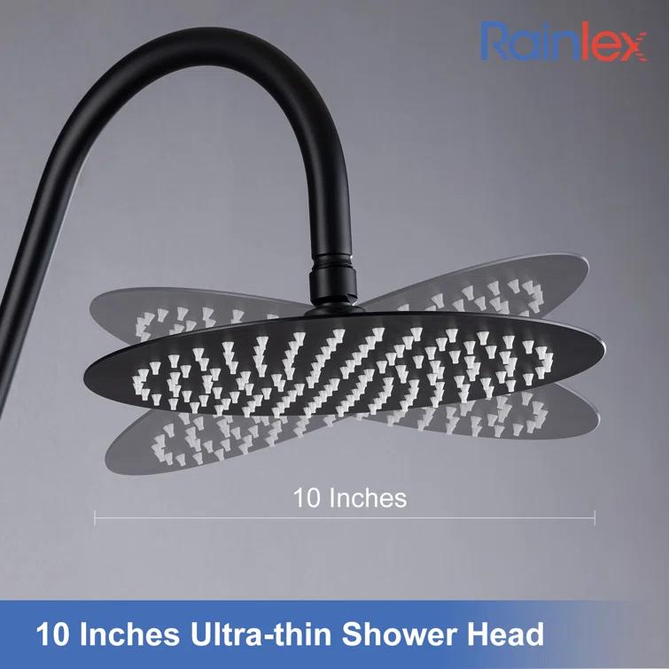 Rainlex Rainlex Rain Shower System Multi-function Hand Shower with  Slide Bar RX2001H