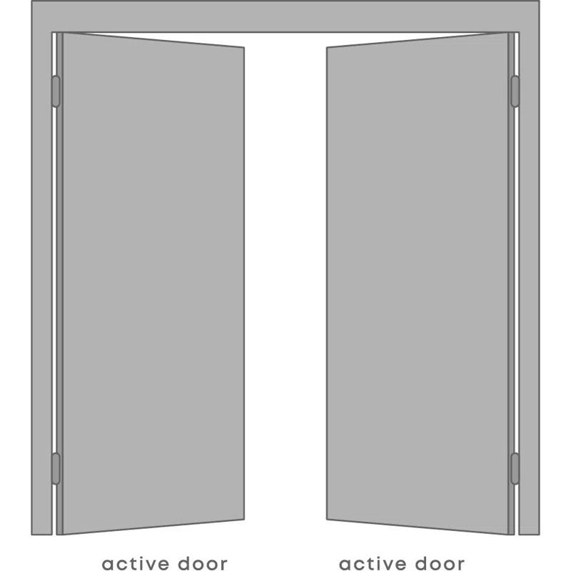 Belldinni Della Solid Manufactured Wood and Glass Paneled Prefinished Standard Double Door