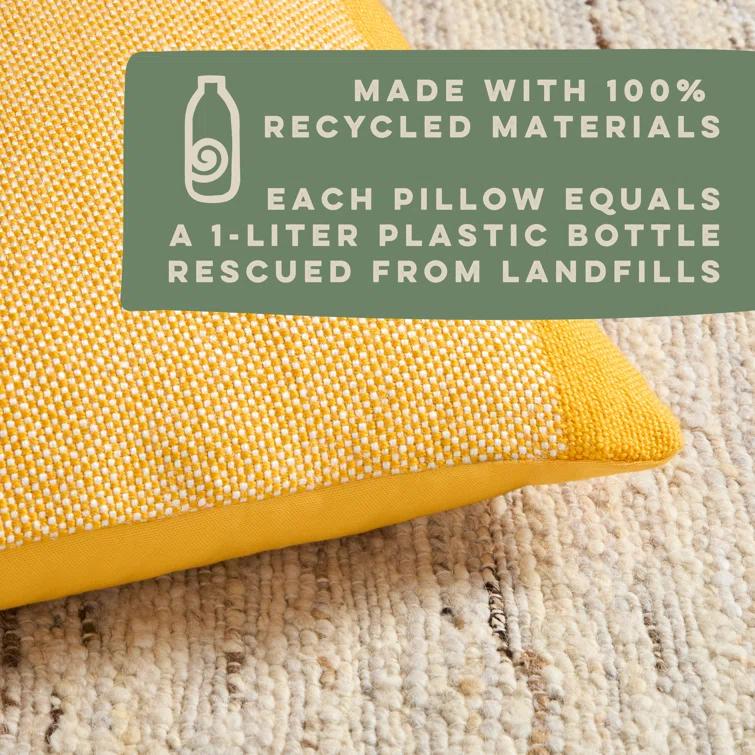 Town & Country Living TOWN & COUNTRY TERRA Alara Solid Border Indoor Outdoor Decorative Pillow