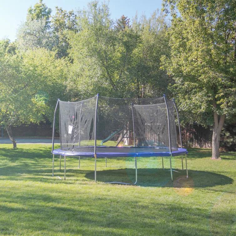 Skywalker Trampolines Skywalker Trampolines 16 Round Trampoline With Enclosure  Blue