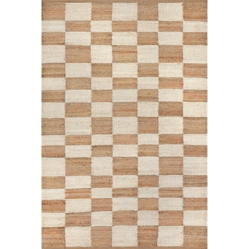 Hokku Designs Izara Checkered Jute Area Rug
