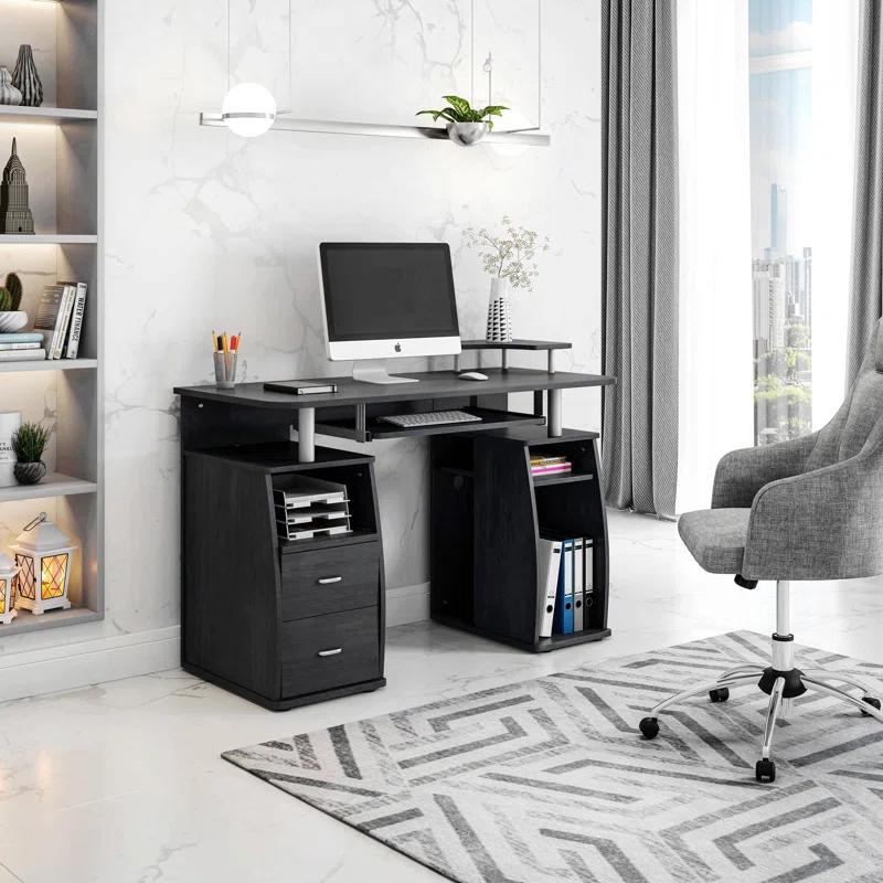 Hokku Designs Techni Mobili Complete Computer Workstation Desk With Storage