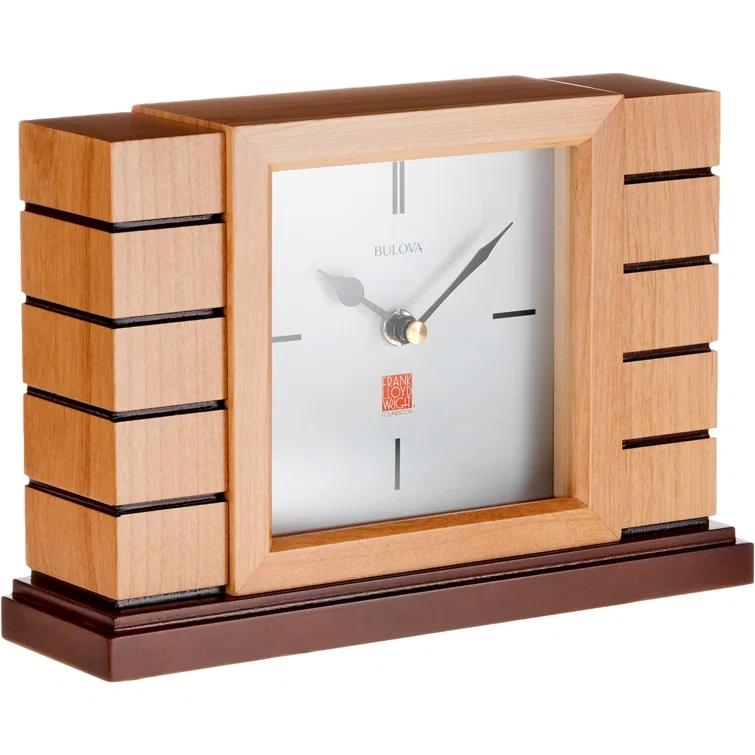 Bulova 6.5'' H Solid Wood Floor Clock
