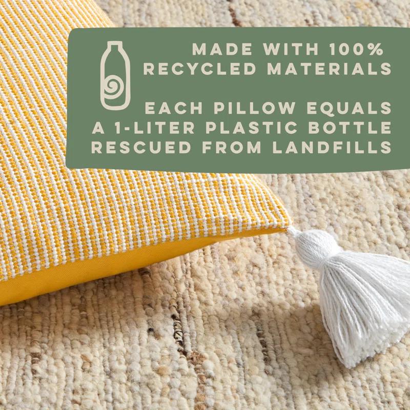 Town & Country Living TOWN & COUNTRY TERRA Alara Ribbed Texture Indoor Outdoor Decorative Pillow 20"x20"