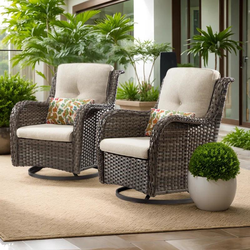 Outdoor Dining Armchair with Cushion