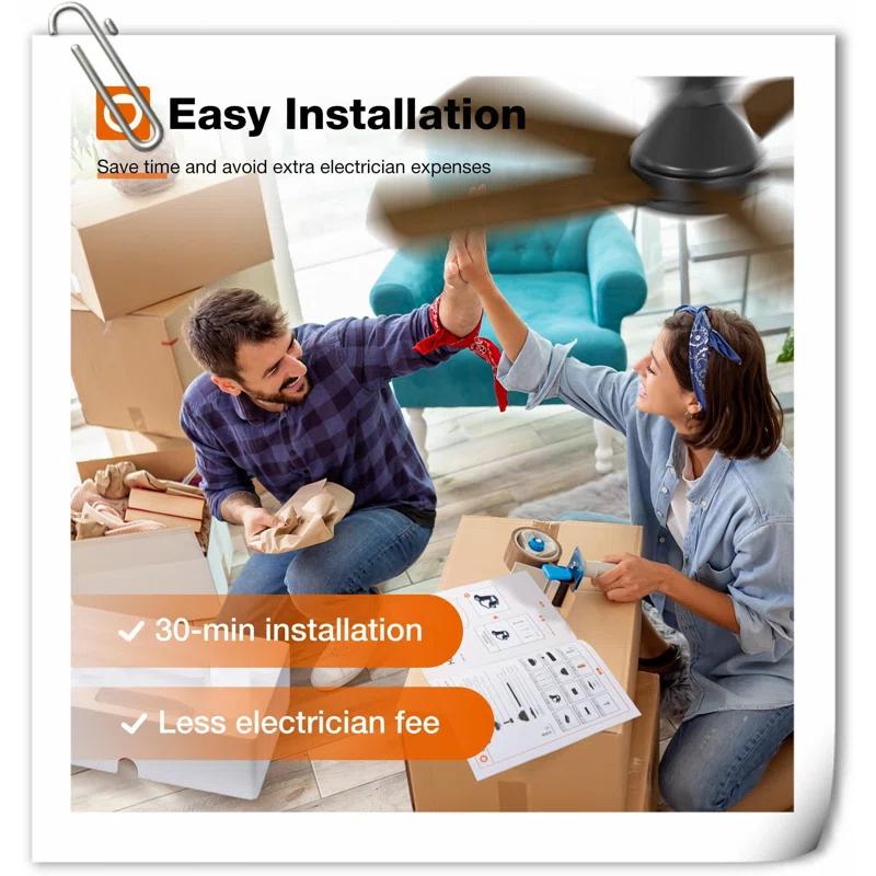 Ivy Bronx Myhrren Ceiling Fan with LED Lights