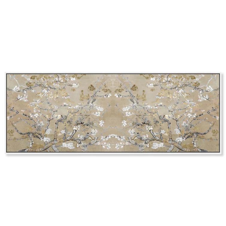 Oliver Gal Prints Vincent Van Gogh " Large Floral And Botanical Van Gogh In Gold Blossoms Inspiration Twin, French Country Gold "