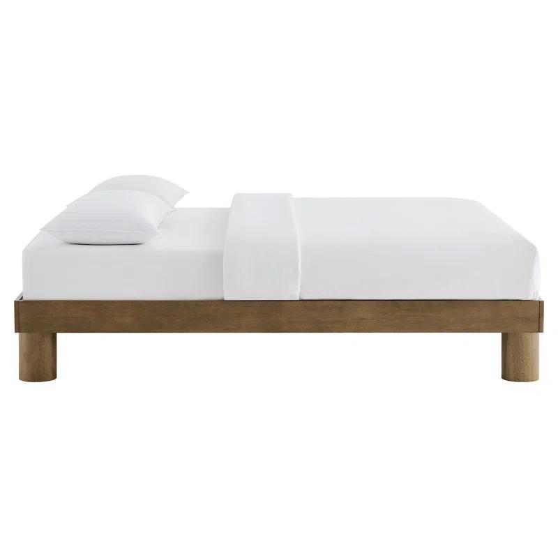 Modway Runa Wood Platform Bed In French Oak