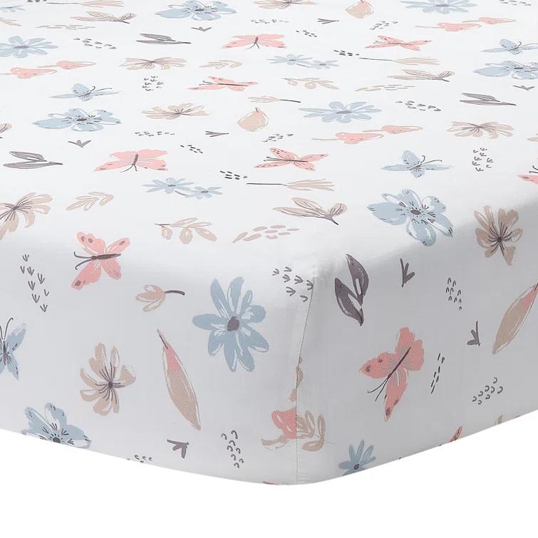 Lambs & Ivy Baby Blooms 3 - Piece Crib Bedding Set (Set of 3)