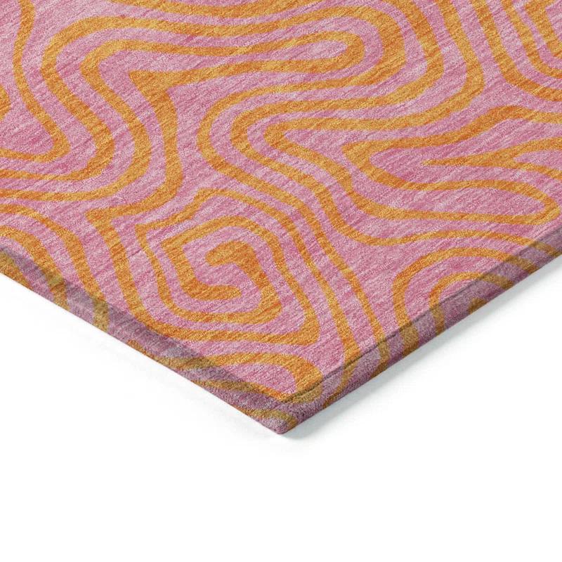Machine Washable Indoor/Outdoor Chayden ACN1031 Pink Rug