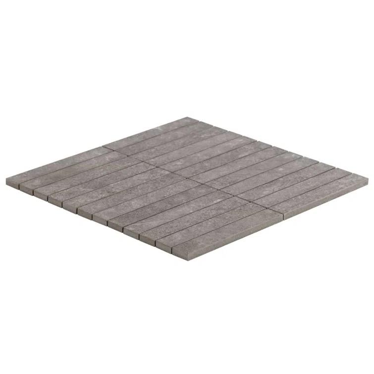 Monolith 11.81 In. X 11.81 In. Stacked Matte Porcelain Mosaic Floor And Wall Tile (0.96 Sq. Ft. / Each)