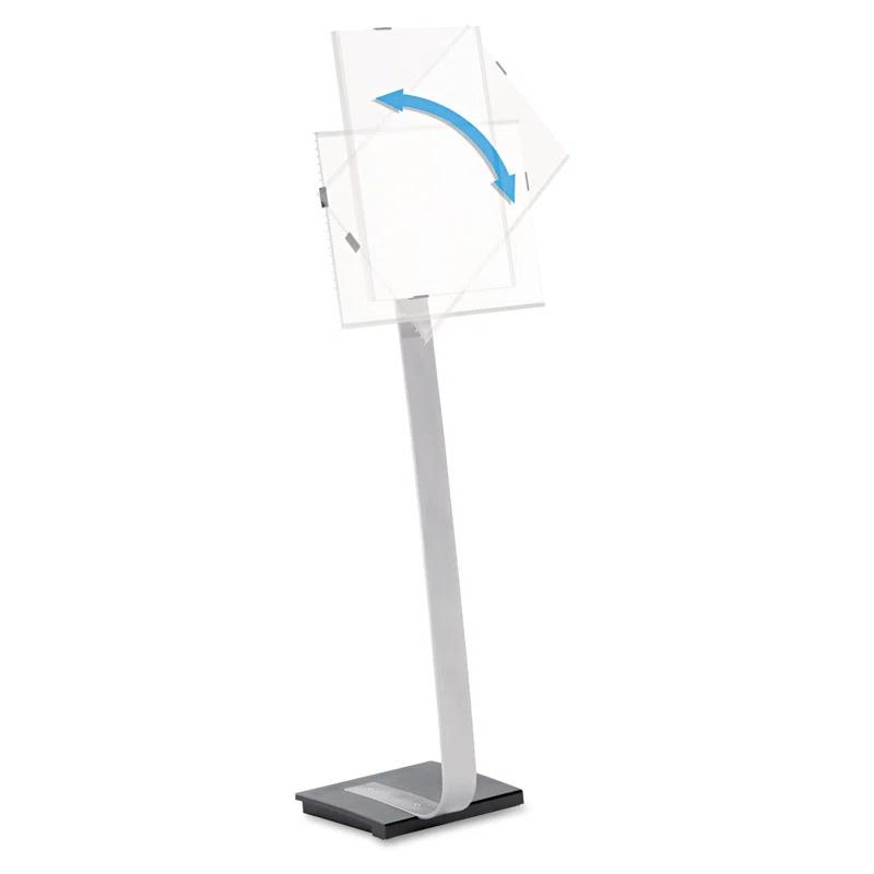 Info Sign Duo Floor Sign Stand For Letter-Size Inserts, 44-1/2" High