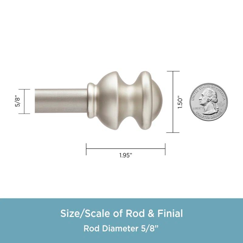 Kenney Steel Adjustable Single Curtain Rod