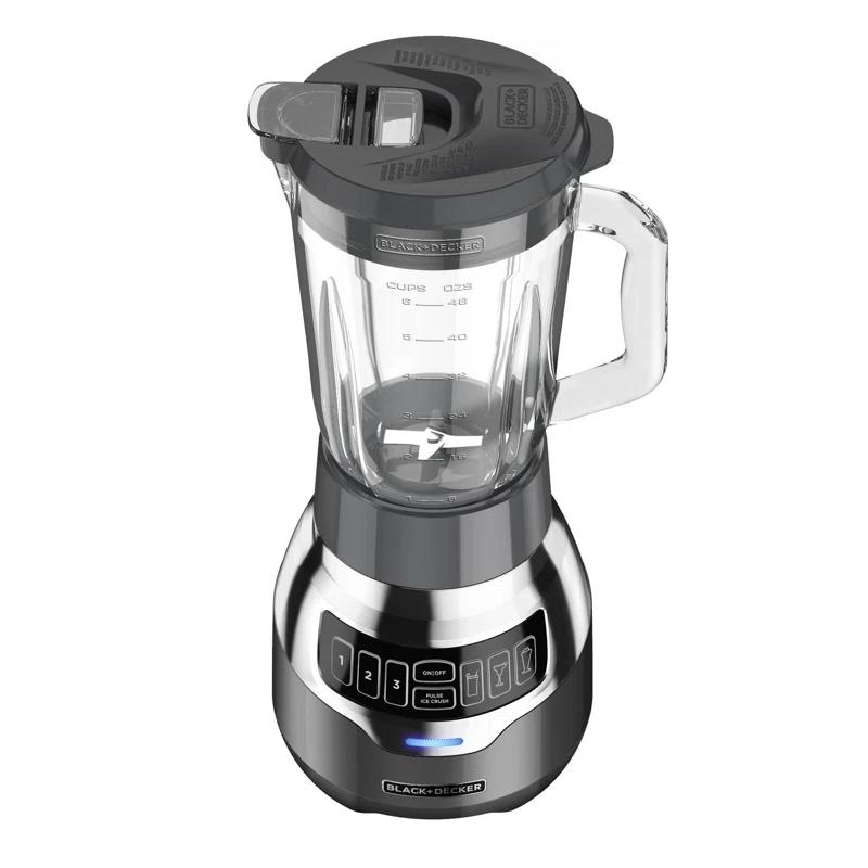 BLACK+DECKER BLACK+DECKER PowerCrush Digital Blender with Quiet Technology, Stainless Steel, BL1300DG-T