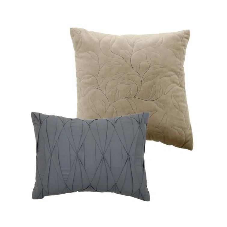 Riverbrook Home Hayden Beige/Blue Polyester 8 Piece Comforter Set