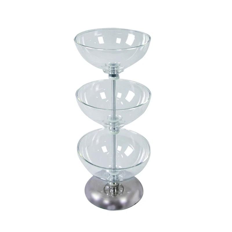 Azar Displays Three-Tier 10", 10" & 10" Bowl Display