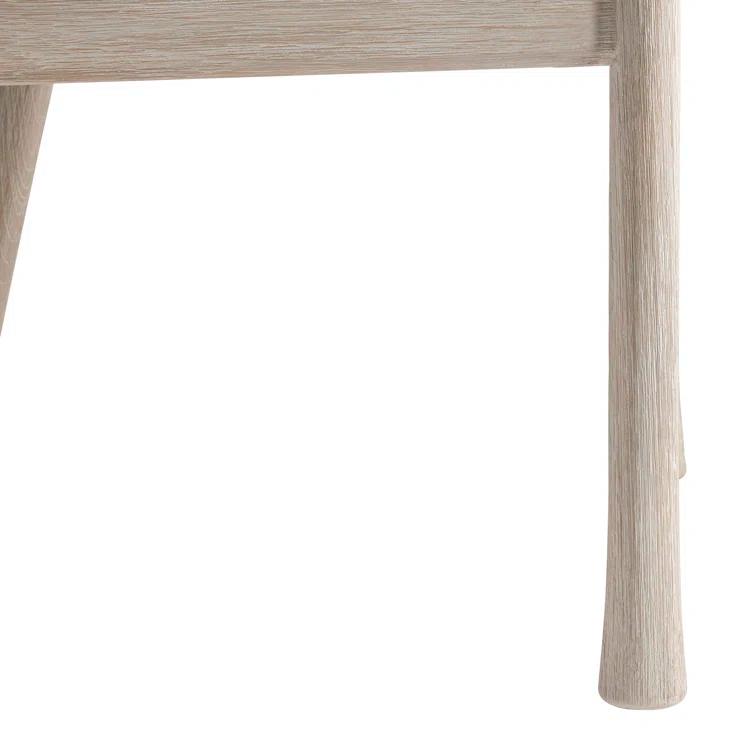 Beige Teak Transitional Outdoor Dining Arm Chair