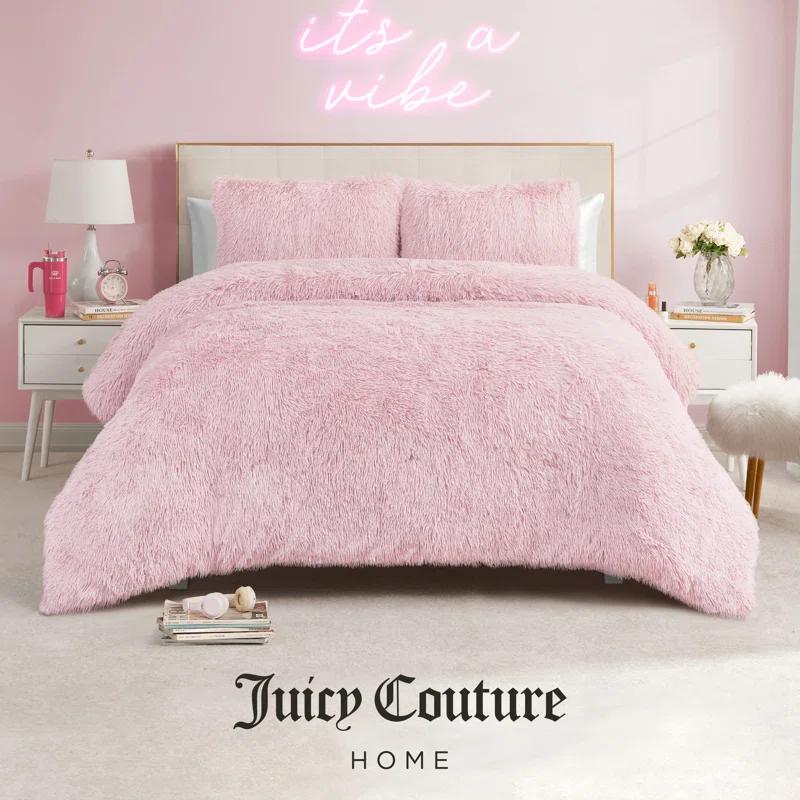 Juicy Couture Juicy Couture Shaggy Faux Fur Comforter & Shams Bedding Sets