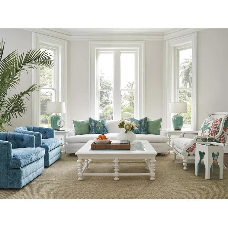 Barclay Butera Cliffhaven Upholstered Swivel Barrel Chair